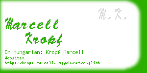 marcell kropf business card